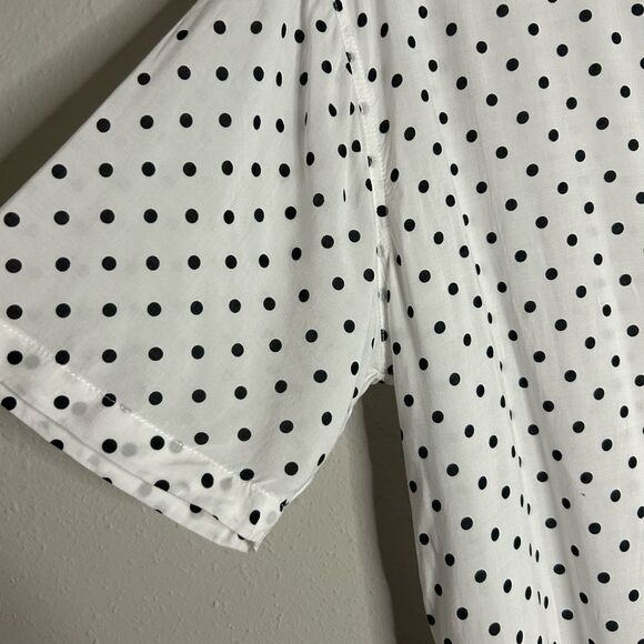 The People Vs. Polka Dot Tunic Length Button Down Shirt - Picture 6 of 11